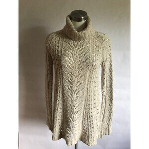 Sleeping on Snow Gray Loose Knit Turtleneck Neck Sweater, Size Small (US)